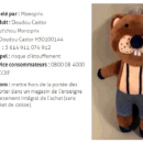 RAPPEL PRODUIT MONOPRIX : Risques d’étouffement pour le doudou Castor de la marque "Bout’chou"