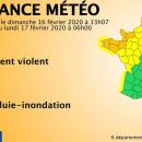 la vigilance orange vent et pluie-inondation étendue à six départements