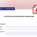 CONFINEMENT : Voici la nouvelle attestation pour sortir de chez vous