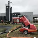 Merville : Feu de Silo en cours - Les pompiers sur place