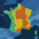 Voici la carte canicule en fonction des régions AGATE METEO