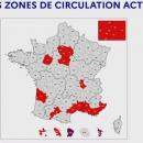 Voici la carte de la circulation du coronavirus aujourd'hui