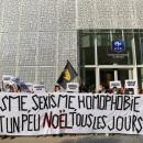 SOS Racisme manifeste devant le siège de la FFF pour contester les propos de Noël Le Graët