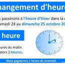 Heure d'hiver : On change le week-end prochain !