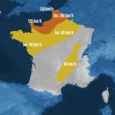 Météo : Les rafales de vent estimées sont de l’ordre de 70 à 90km/h dans les terres et jusqu’à 130km/h sur les caps exposés