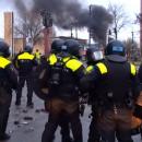 Chaos à Eindhoven aux Pays-Bas lors de manifestations