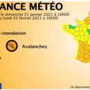 Alerte orange : 26 départements placés ce soir en vigilance orange pour pluie-inondations