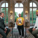 Le carton du jour : McFly et Carlito avec le président Macron