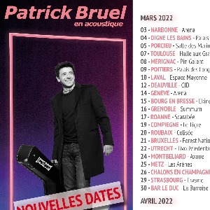 PATRICK BRUEL de nouvelles dates dans la région