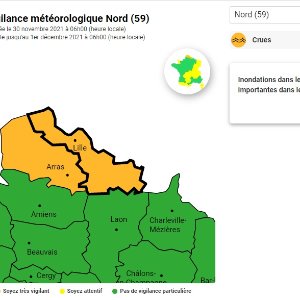 Vigilance orange toujours en cours pour le Nord et le Pas de Calais