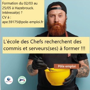 L'école des chefs à HAZEBROUCK recrute