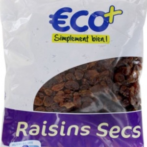 E.Leclerc lance une alerte sur des sachets de raisins secs de la marque Eco+ commercialisés dans ses grandes surfaces, qui contiendraient des mycotoxines