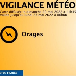 Météo-France place 21 départements en vigilance orange aux orages