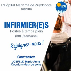 L'Hôpital Maritime de Zuydcoote  recrute