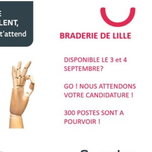 On recherche 300 personnes pour travailler à la braderie de Lille en septembre