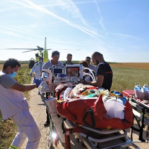 Un automobiliste gravement brûlé hier