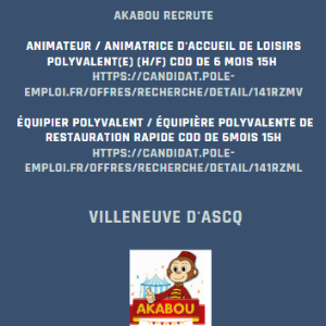 AKABOU recrute à Villeneuve d'Ascq