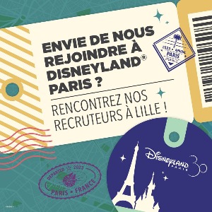 DISNEYLAND PARIS recrute à Lille au Novotel