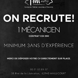 TIM AUTO recrute à Haillicourt : un mécanicien