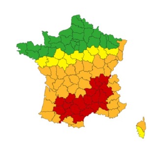 19 départements désormais en vigilance rouge canicule