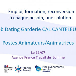 On recrute ici Job Dating Garderie CAL CANTELEU - Postes Animateurs/Animatrices