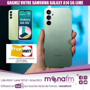 Gagnez votre SAMSUNG Galaxy A14 5G lime