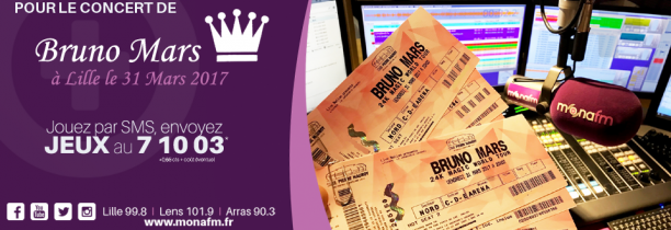 Gagnez vos places pour Bruno Mars à Lille