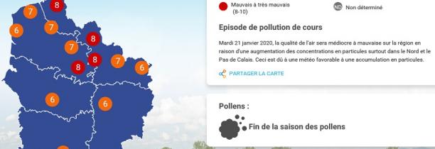 La qualité de l'air se dégrade encore demain, dans le Nord et le Pas de Calais