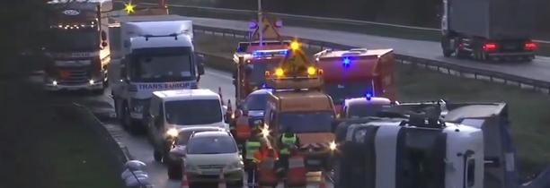 A2 : Marly  -Accident corporel après un accident de poids lourd