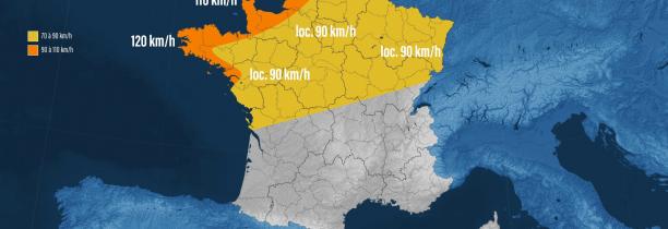 TEMPÊTE DENIS : Nouvelle tempête des ce samedi avec des vents à 90 km/h des samedi  AGATE METEO