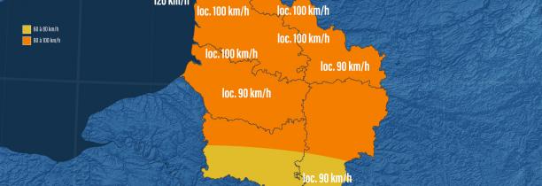 La tempête Dennis : 90 à 100 km/h dans les terres ce dimanche AGATE METEO