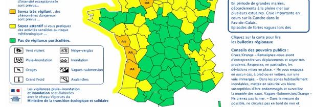 Le Pas-de-Calais est placé en alerte orange "vagues-submersion"