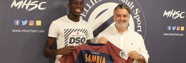 Junior Sambia (Montpellier) premier joueur de Ligue 1 hospitalisé suite au Covid-19.