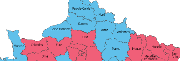 Voici la carte NON OFFICIELLE des départements "rouges" qui ne pourront peut-être pas être déconfinés le 11 mai prochain