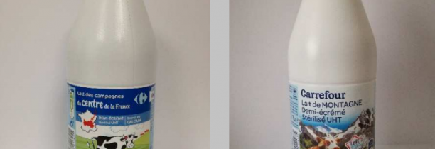 Rappel de produit : Des bouteilles de lait Carrefour pourraient contenir des morceaux de plastique