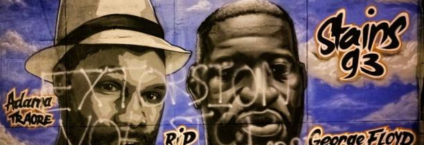 La fresque en hommage à Adama Traoré et George Floyd à Stains vandalisée