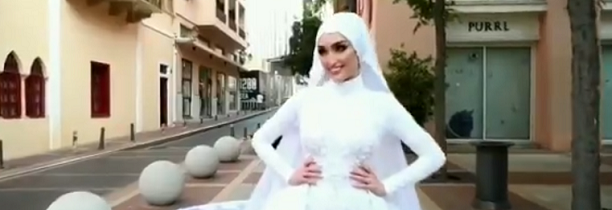 Cette vidéo au Liban : Une femme faisant des vidéos pour son mariage au moment de l’explosion