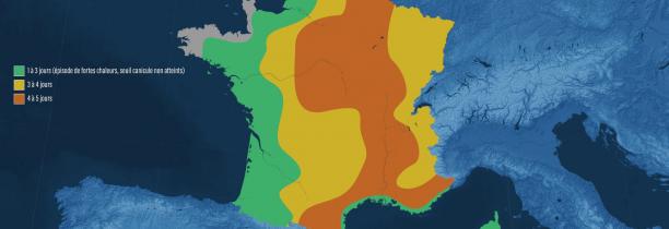 Voici la carte canicule en fonction des régions AGATE METEO