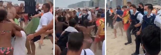 Plage de Blankenberge : Émeute et bagarre hier entre des jeunes et la police à cause des mesures barrières