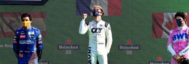 F1 : Le français Pierre Gasly remporte le GP d'Italie [VIDÉO]