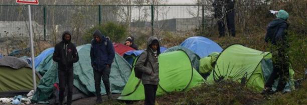 Opération de démantèlement d'un camp de migrants à Calais