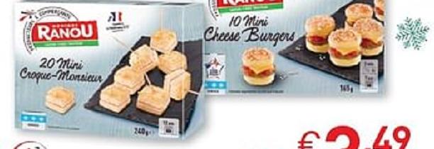 INTERMARCHE : Rappel des boites de "10 Mini Cheeseburgers" de la marque Monique Ranou