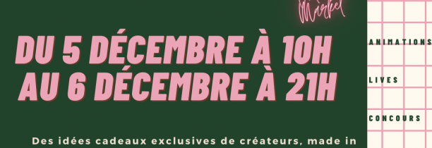 #COUPDEPOUCE ?? Mona FM  MARCHÉ DE NOËL EN LIGNE 5 et 6 décembre prochain