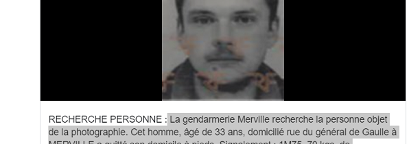 DISPARITION inquiétante à Merville