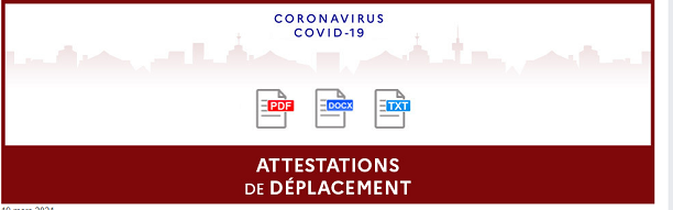 Voici la nouvelle attestation de deplacement