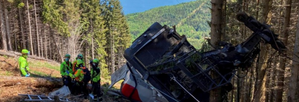 Italie : 13 morts dans la chute d'une cabine de téléphérique