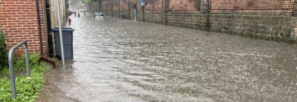 Pluies diluviennes et inondations hier soir dans l'arrageois