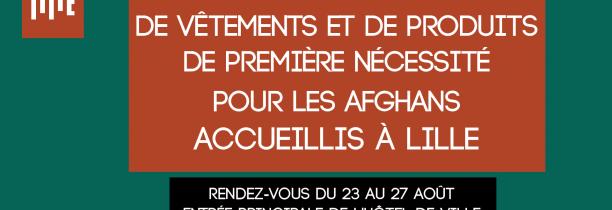 La Ville de Lille appelle à la solidarité, pour la population afghane accueillie à Lille