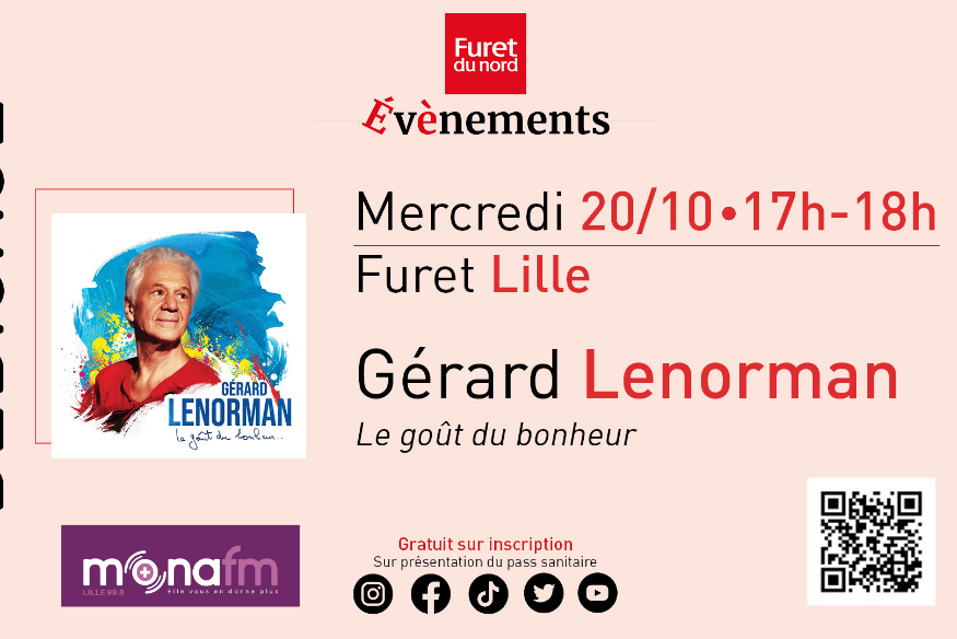 Gerard Lenorman sera en dédicace le 20 octobre au Furet du Nord à Lille