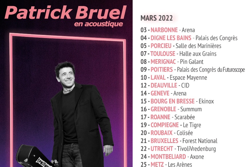 PATRICK BRUEL de nouvelles dates dans la région